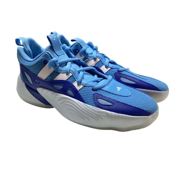 Adidas Basketball Shoes Mens 11 Blue White Trae Unlimited 2 Sneakers Vegan NEW - Picture 1 of 9